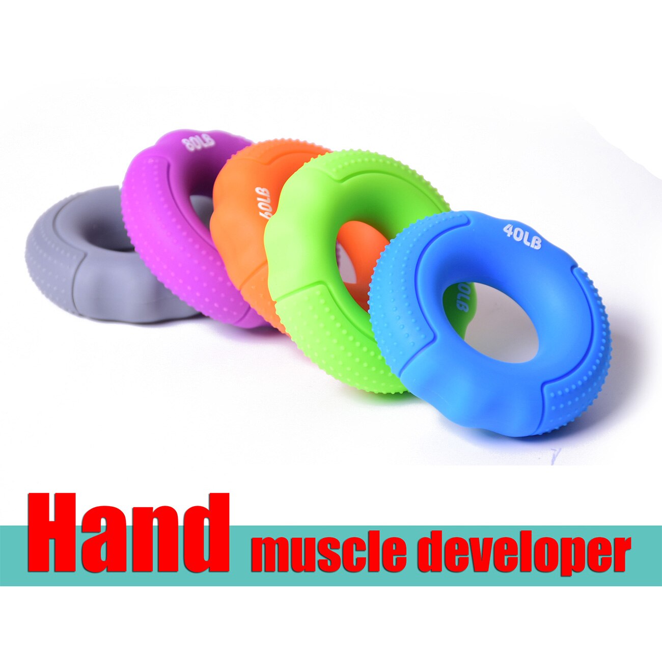 Strength Hand Gripper Grip Silicone Ring Hand Resistance Band Finger Stretcher-Exercise Forearm Wrist Training Carpal Expander