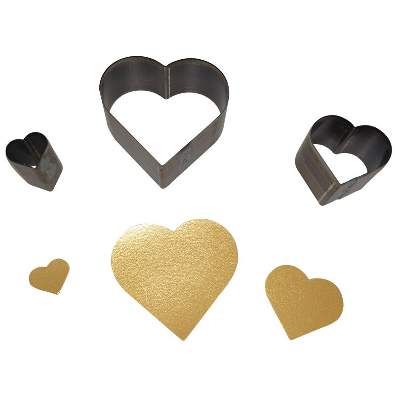 Japan stålblad rive stjerne pentagram hjerteformet skærer gør-det-selv læder øreringe papir filt håndværk skærende håndstanseværktøj: Hjerte