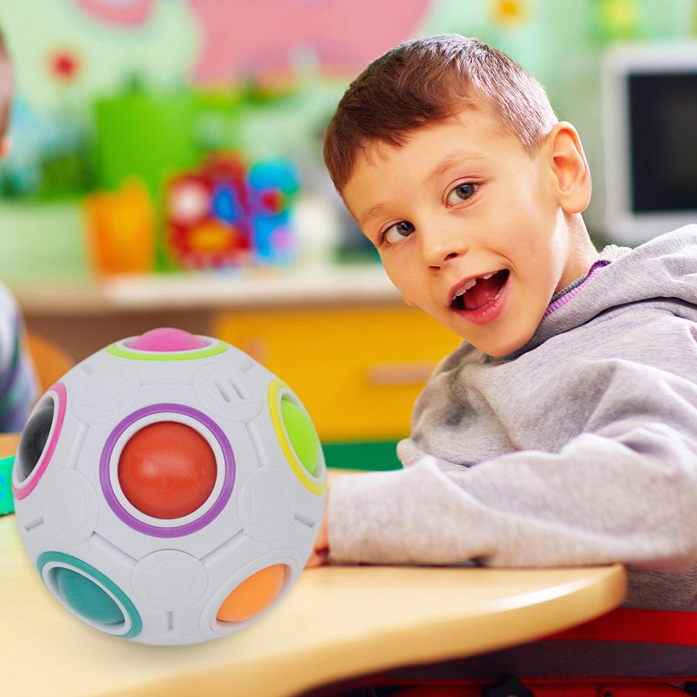 Mini Sphärische Magie Regenbogen Puzzle Ball Kreative ABS freundlicher Farbe Erkenntnis Bildung Erwachsene Reduzieren Druck Finger Würfel Spielzeug