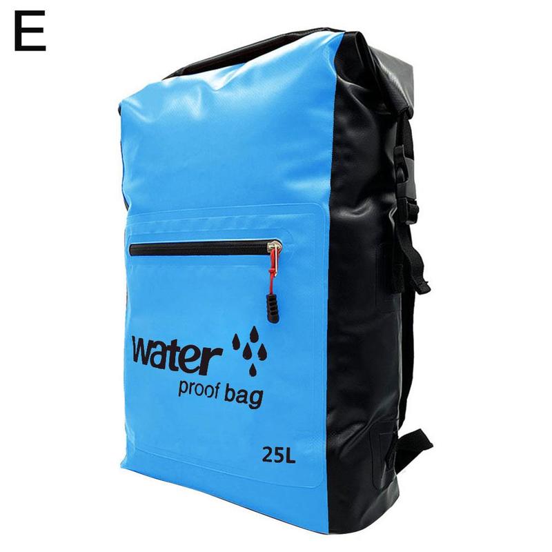 Bolsa de natación impermeable para exteriores, mochila de almacenamiento de 25L, para Rafting, canoa, kayak, río, 530g: E