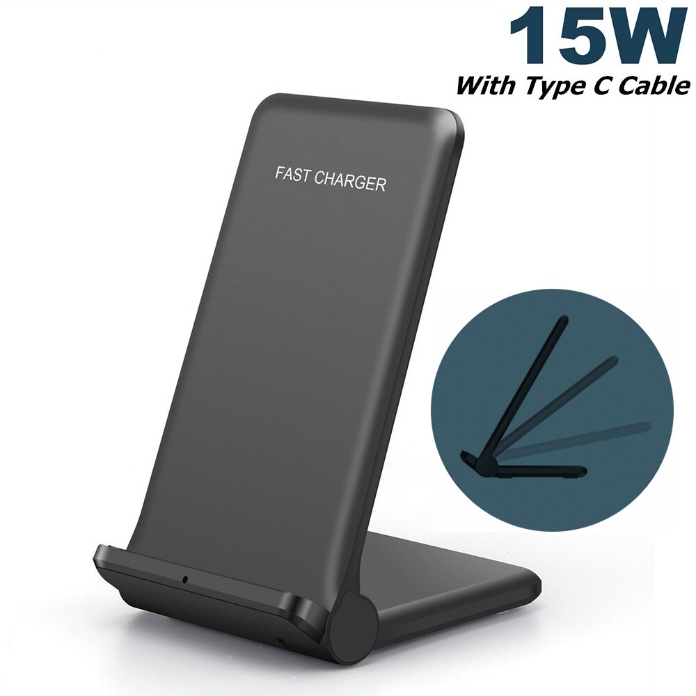 FDGAO 30W Qi Wireless Charger Stand For iPhone 13 12 11 Pro XS MAX XR X 8 Samsung S10 S20 S21 Fast Charging Holder Phone Charger: 15W MAX