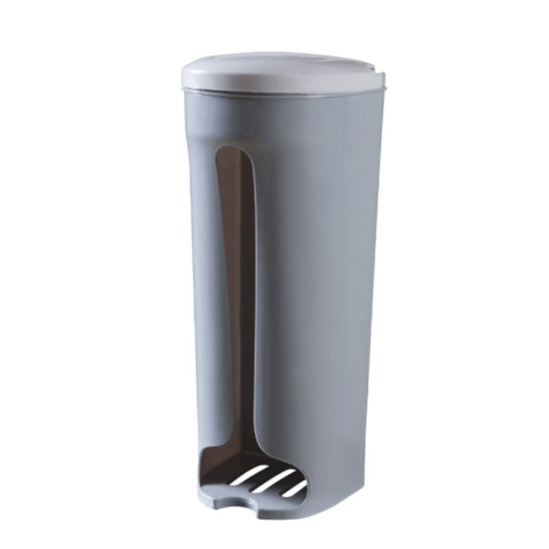 Kitchen Organizer Rack Plastic Garbag Bag Holder Stand Rubbish Trash Bag Basket Wall Mounted Hanging Storage Box Case With Cover: Default Title