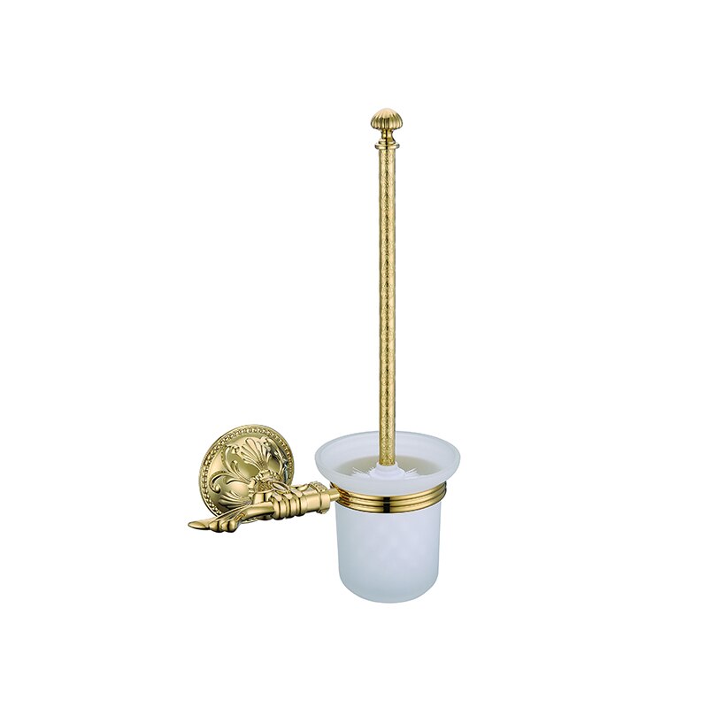 Luxury Gold Bathroom Accessories Set Antique Bathroom Shelves Towel Bar Toilet Paper Holder Cup Soap Holders Toilet Brush Holder