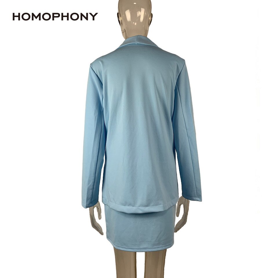 Kavaj klänning jacka kostym kvinnor ledig långärmad arbetskostym kappa kontor dam solid slim blazers vestidos conjuntos feminino