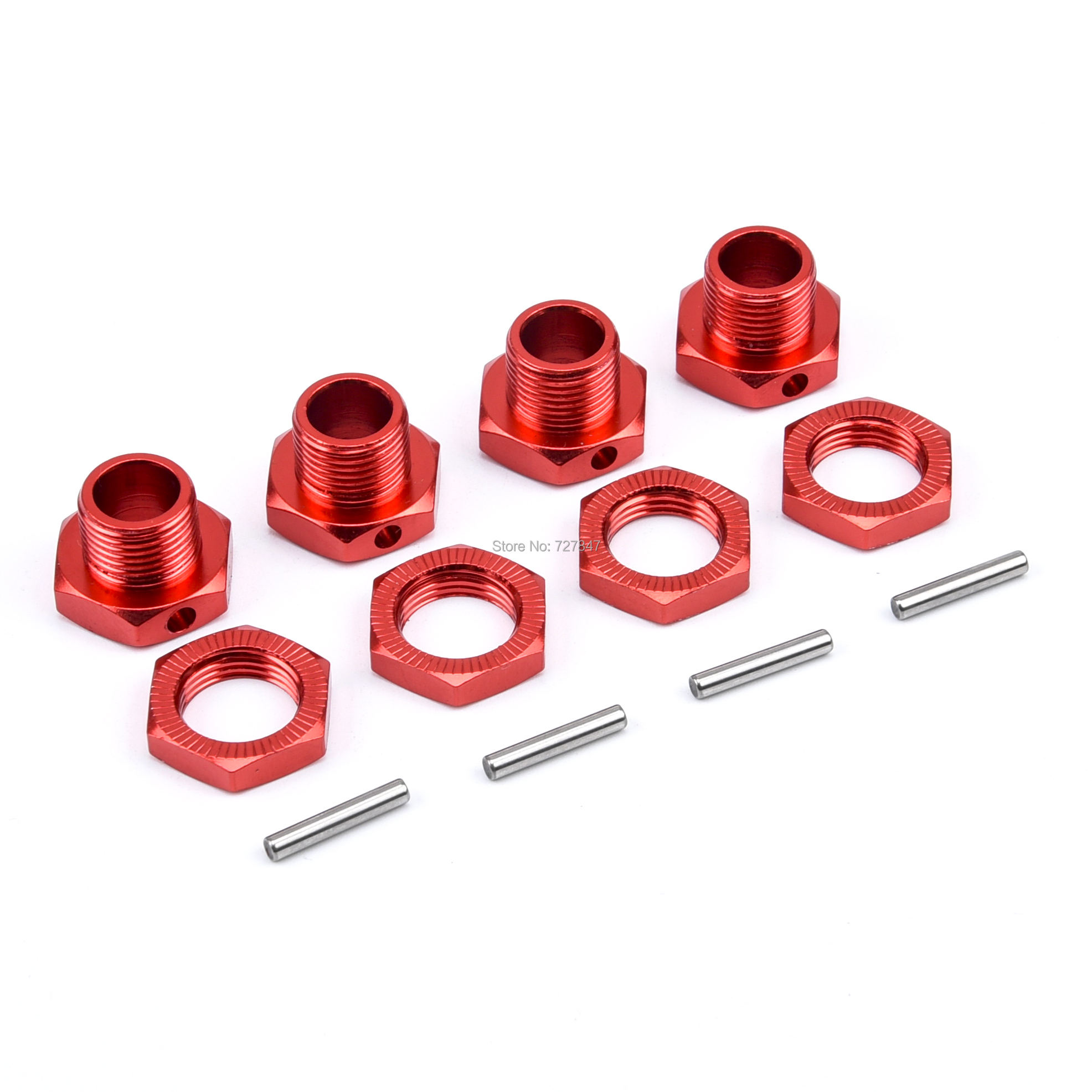 4 sztuk/partia RC koła klątwa kierowca 17MM koła ze stopu aluminium klątwa łącznik części zamiennych zestaw dla HSP 1/8 RC Gąsienica...
