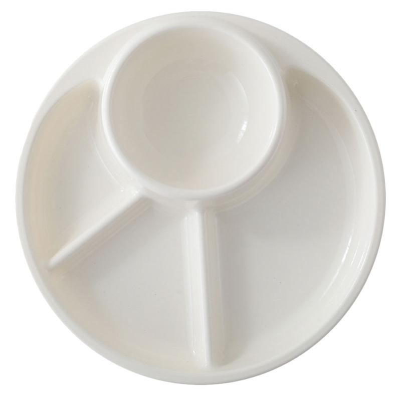 Plato de ración dividido para niños, plato de cocina para reducir la grasa, vajilla de desayuno, subplato cuantitativo para pérdida de peso, 1 ud.: Marrón