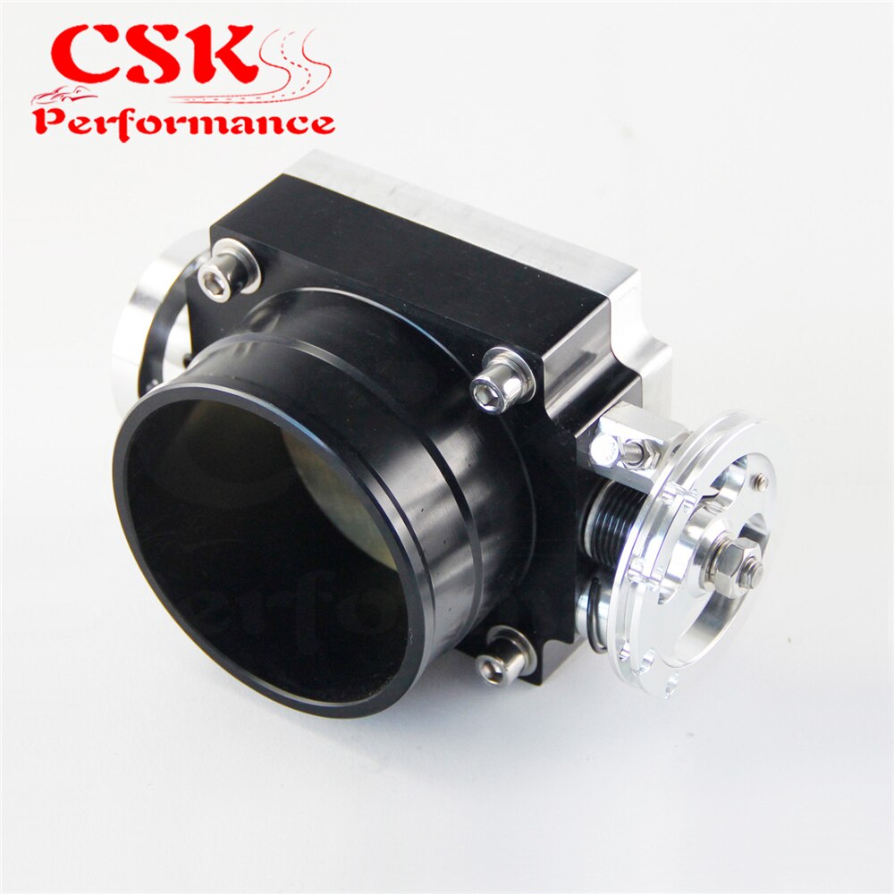 80mm 3,15 "rendimiento del cuerpo del acelerador colector de admisión Billet aluminio alto flujo negro/azul/plata