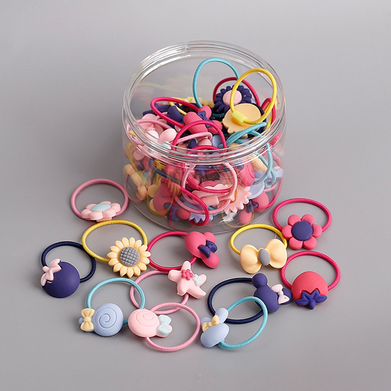 Patpat 20-Stukken Schattige Haarbanden Voor Meisjes Kleurrijke Geschikt Voor Kinderen Vanaf 3 Jaar Oud Meisje Accessoires: Multi color