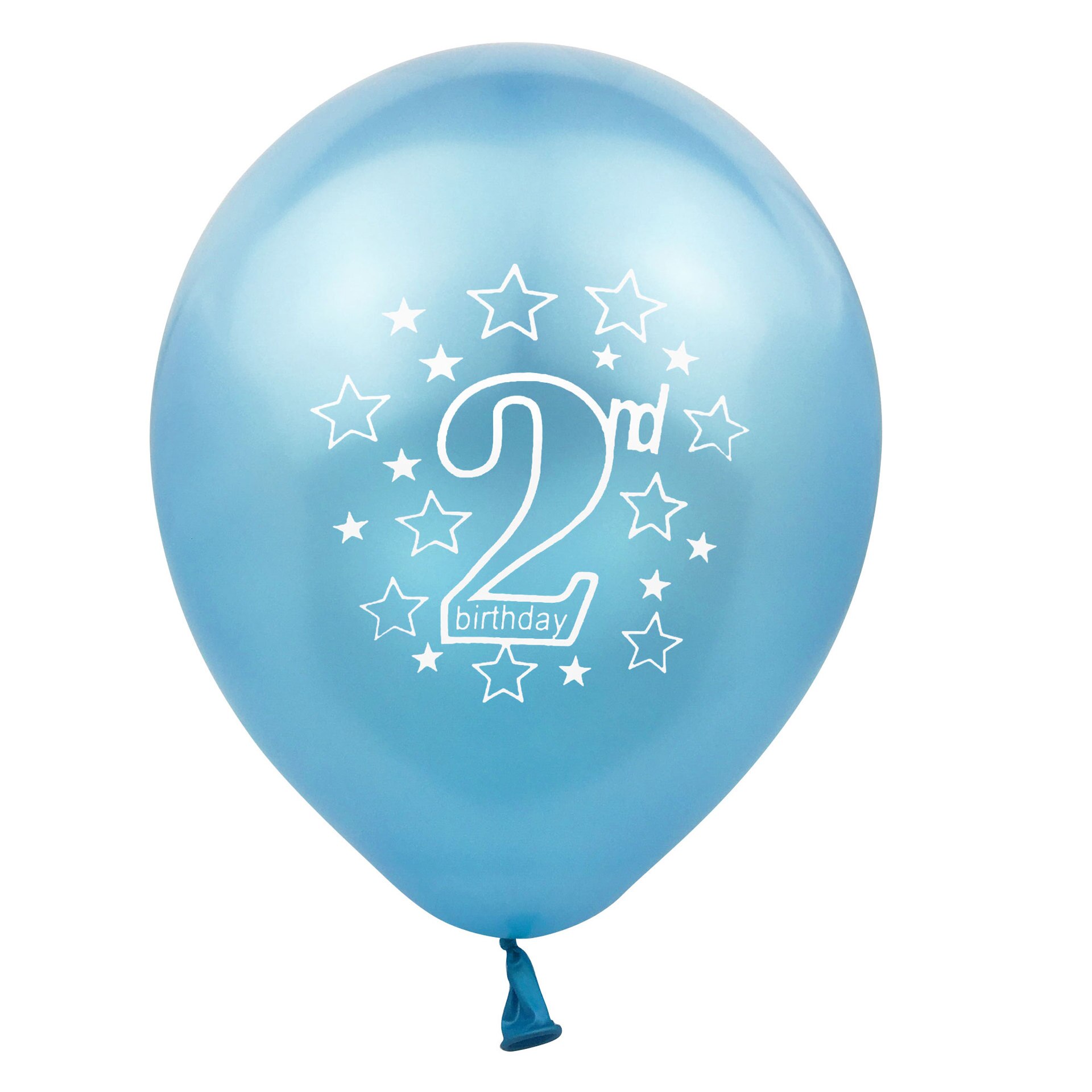 10Pcs 12 Inch Tweede Verjaardag Latex Ballonnen Decoratie Jongen Meisje 2 Jaar Oud Verjaardag Party Anniversary Baby Shower Benodigdheden: Sky Blue