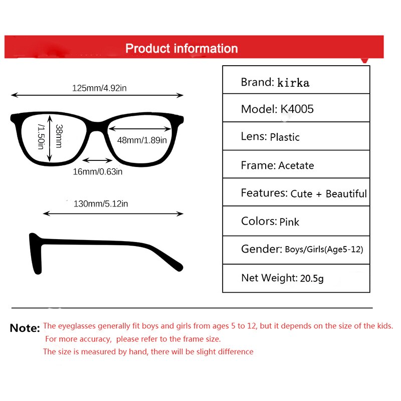 Kids Glasses Pink Eyeglass Frames Children Glasses Myopia Eyewear Acetate Kids Eyeglass Frames Round Children Optical Frames