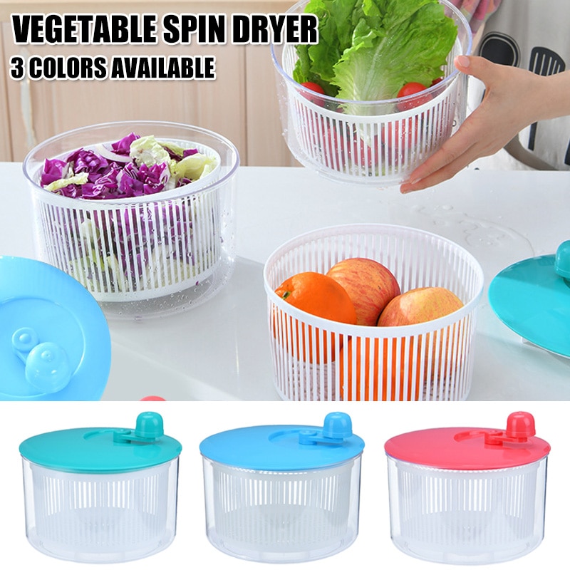 Spot ensalada Spinner verduras hoja lechuga secadora escurridor fruta lavado cesta limpia plástico Hogard