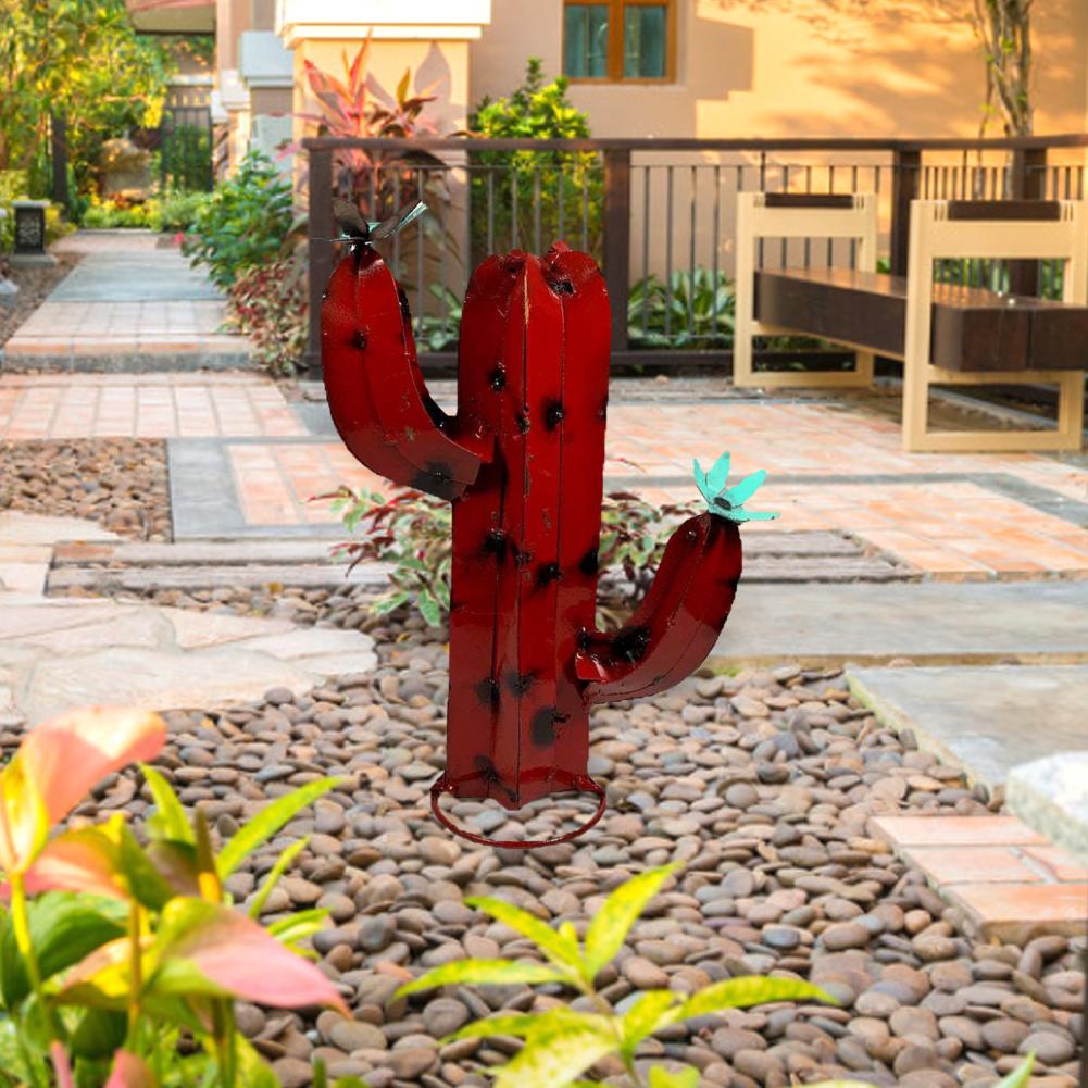 Cactus Sculptuur Langdurige Duurzame Metalen Desert Staal Saguaro Cactus Voor Tuin