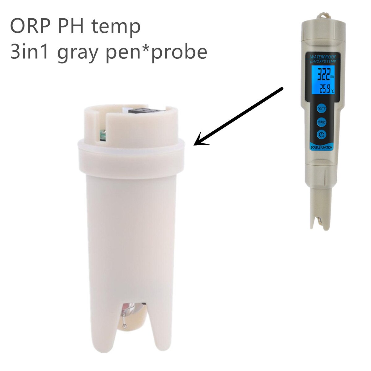 Replacement Glass probe Electrode for digital 7 IN 1/5 IN 1/3 IN 1 tds ec ph ORP temp tester 40% OFF: 3 in 1 pen probe