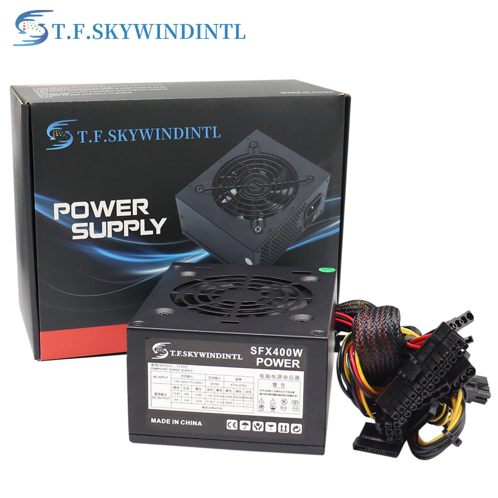 400W SFX PC Power Supply 400W PC Desktop Gaming Power Supply SFX400 Small PSU 110V 220V Suitable for Computer