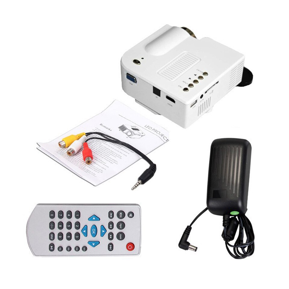 Unic multidimension  uc28+  mini-led-projektor für den haushalt, unterstützt computer, fernseher, usb-stick, sd-karte und dvd-projektor