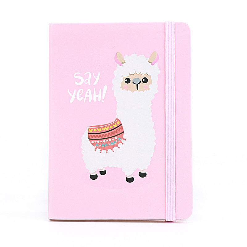 A7 bleu clair belle bande dessinée bébé alpaga cahier quotidien pour enfants bloc-notes mignon papeterie bureau fournitures scolaires: 3