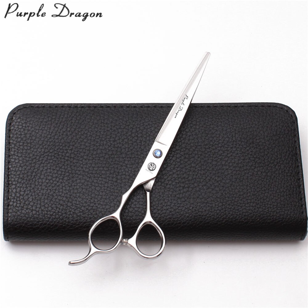 Linker 7.0 "JP Roestvrij Paarse Draak Shiny Animal Scharen Rechte Schaar Dunner Schaar Gebogen Schaar Huisdier Schaar z3006