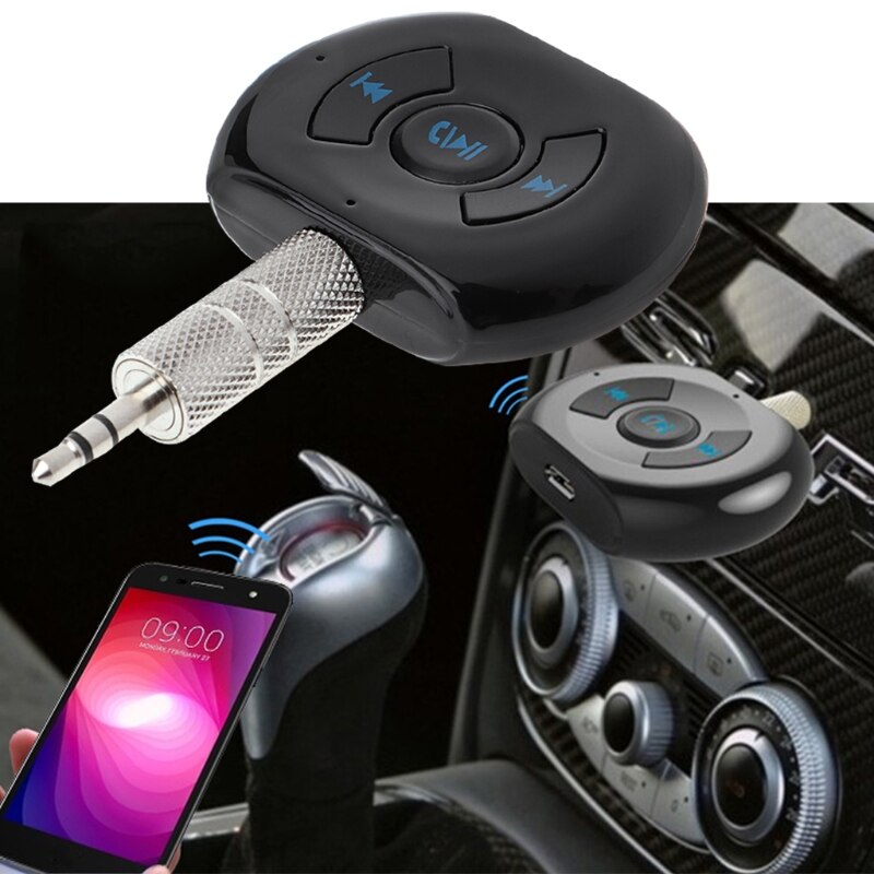 EK201 3.5mm Jack Bluetooth Car Kit Wireless AUX Music Receiver Adapter X3UC