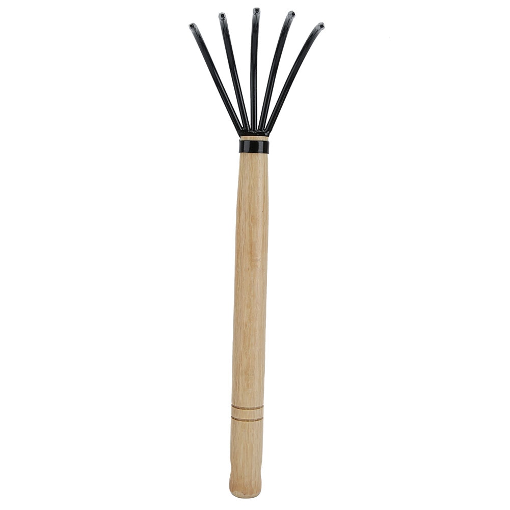 Duurzaam 5-Tine Multifunctionele Tuin Klauw Hark Voor Gevallen Bladeren Los Bodem Nursery Schoonmaken Houten Handvat Tuin Mini gereedschap