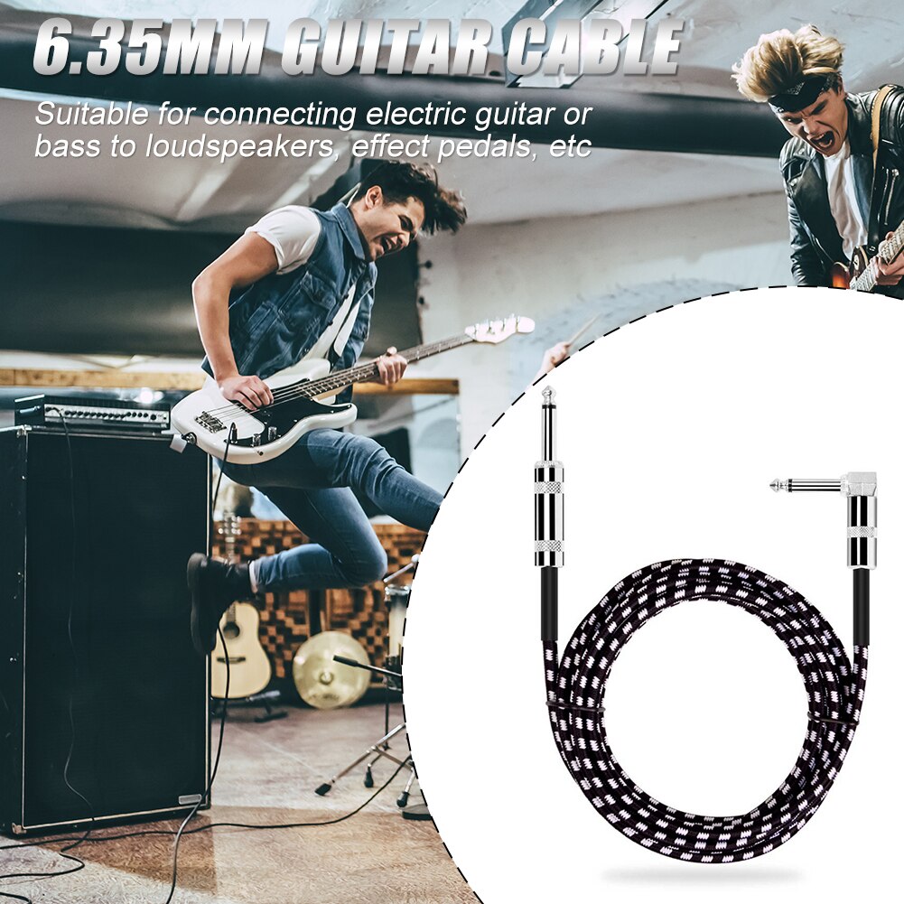 0.5/1m 6.35mm Electric Guitar Cable Audio USB Link Interface Adapter for PC Music Recording Guitar Bass Accessories