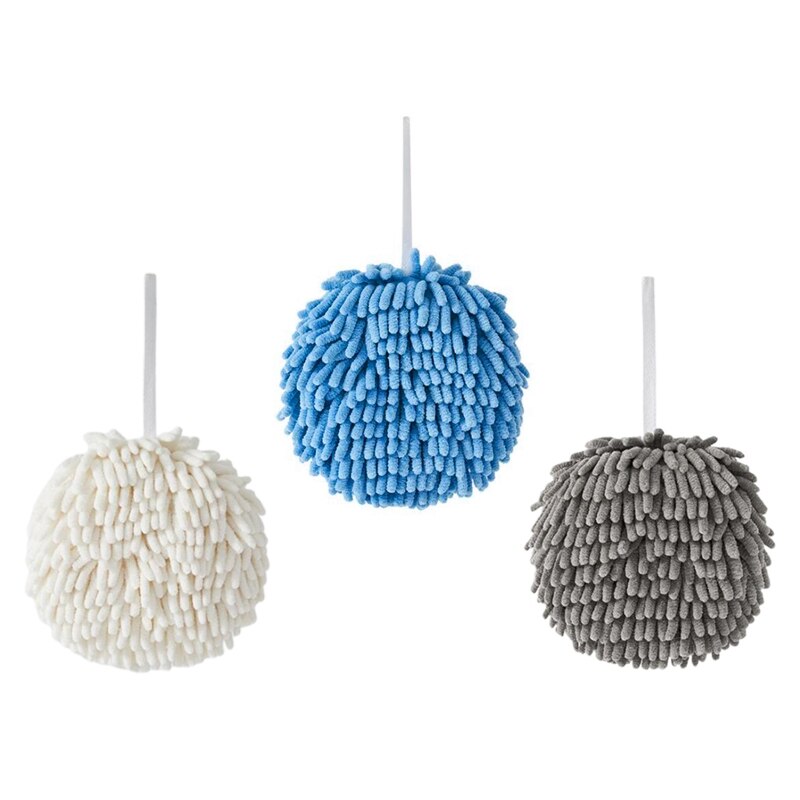 Hand Towel Ball Super Absorbent Wipe Hands Towel Fast Drying Soft Hanging Towels Prevent Bacterial Growth Bathroom Kitchen Acces