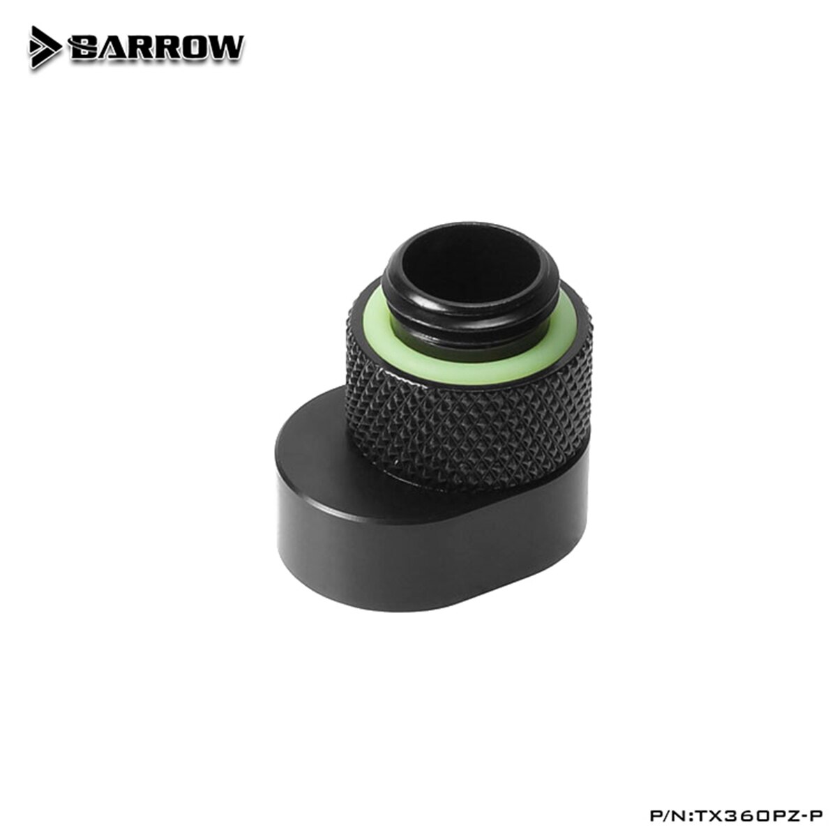 Barrow G1/4" 360° Rotary Offset Adapter Male to Famale 6mm Fitting for Computer Water Cooling System(Mini Pom Fittings)
