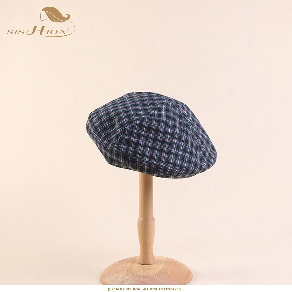 SISHION vintage Retro plaid baretten hoed vrouwelijke Herfst Koreaanse warm winter hoeden baret SP0554