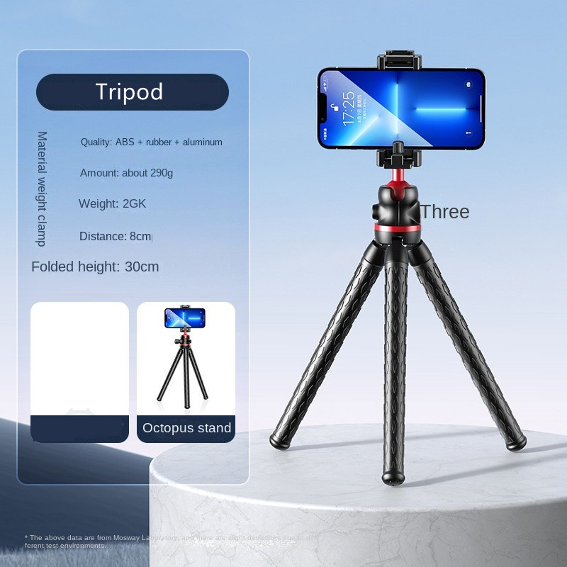 VBNBV trípode de pulpo Flexible portátil DSLR 2 en 1 trípode de con soporte para teléfono zapata fría lateral tornillo de 1/4 ''para cámara: BLANCO