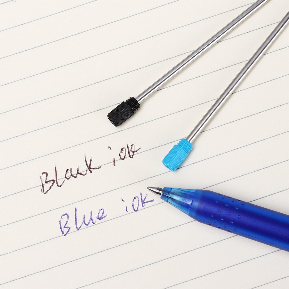 1pc blå / sort blæk metal pen genopfyldning krystal diamant kuglepen studerende pen stang skriveværktøj kontor skoleartikler