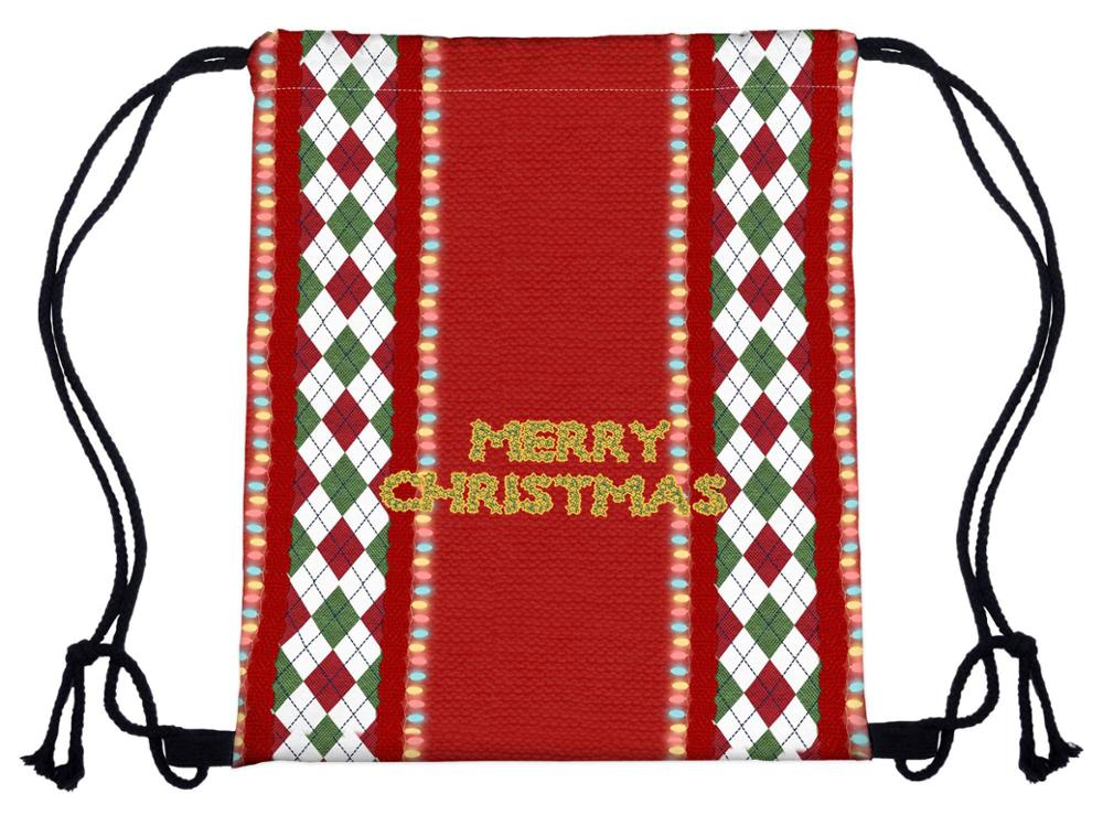 Pocke trope baglomme reb kvinder mænd taske juleserie bundle taske 3d digital printet tegneserie juletape skuldertaske: Bpa 601343