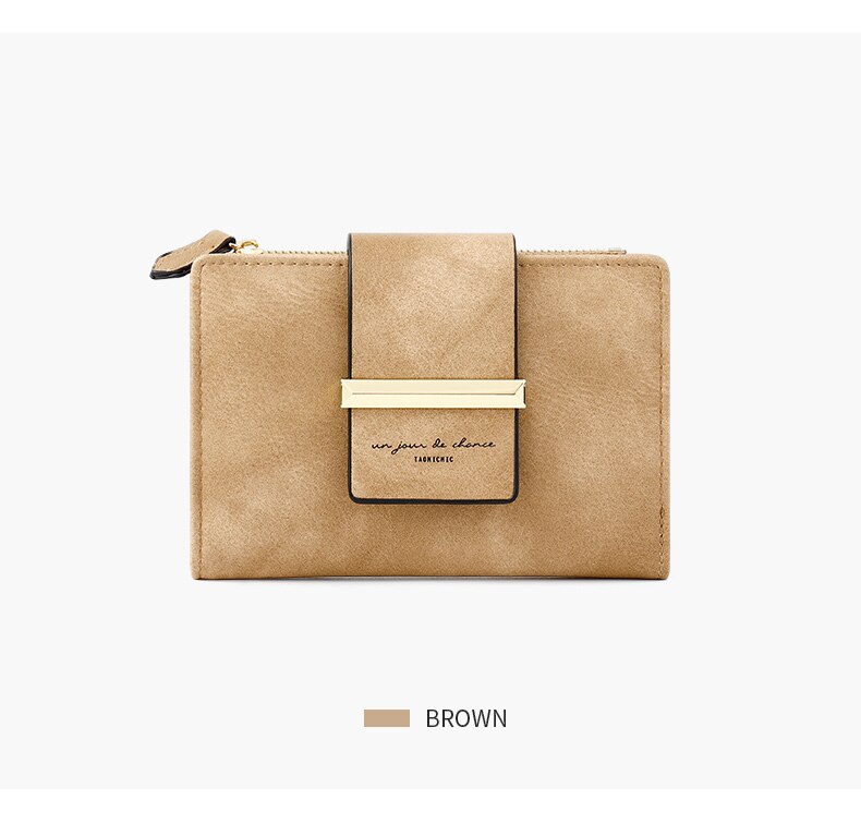 Women's Coin Purse in Vintage PU cardholders Small Wallet: Brown