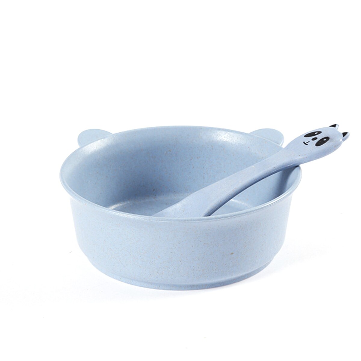 AA pszenica słoma zastawa stołowa miska łyżka rysunek przedstawiający pandę zdrowie dziecko przeciw poparzeniom anty-upadek kuchenka mikrofalowa dostępny zestaw sztućców: B