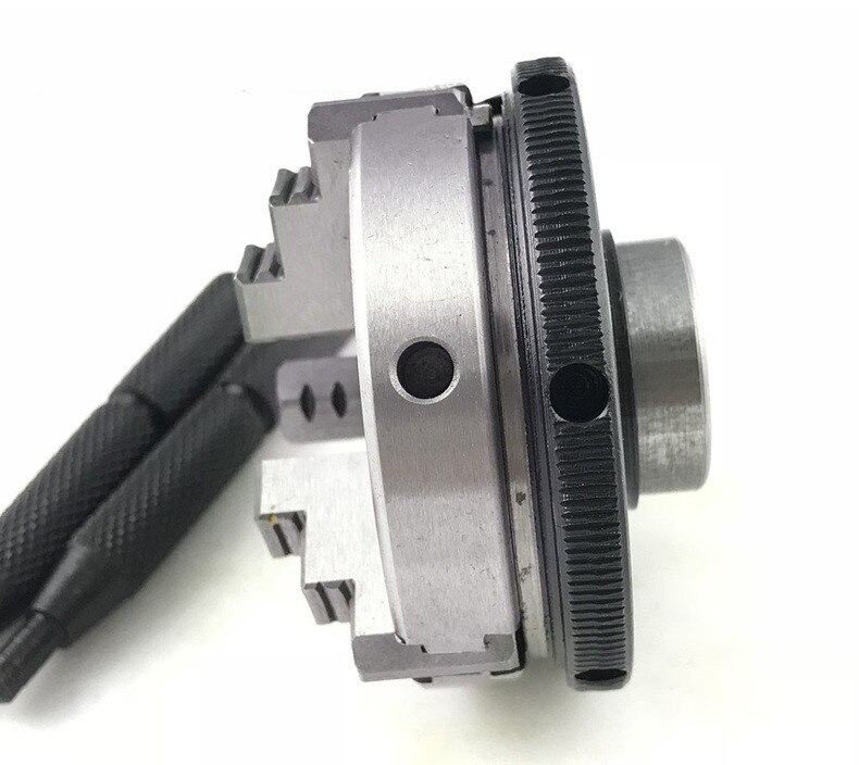 3/4 Kaken Staal Hout Draaibank Chuck 50Mm 63Mm Handleiding Chuck Zelfcentrerend Diy Metalen Hout Draaibank Gereedschap