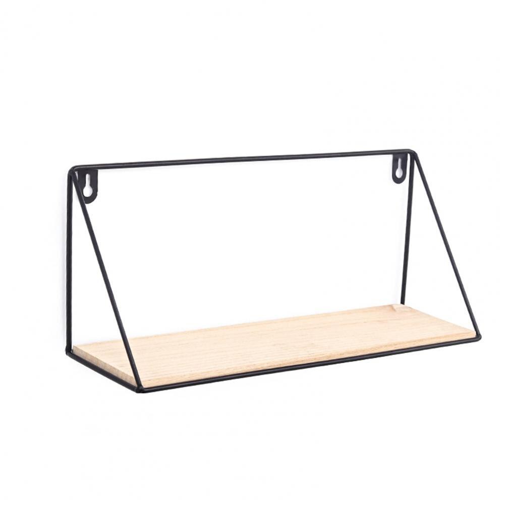 Floating Shelf Eco-friendly Modern Wall Mounted No Marking Floating Shelf Wall Holder for Restaurant: BlackL