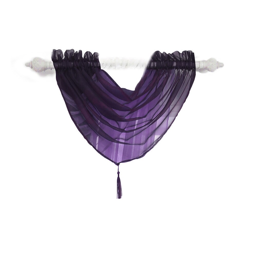 Rideau de Voile multicolore Swag toutes les couleurs cantonnière Net rideaux Tulle Swag Unique rideaux modernes pour la décoration de fenêtre