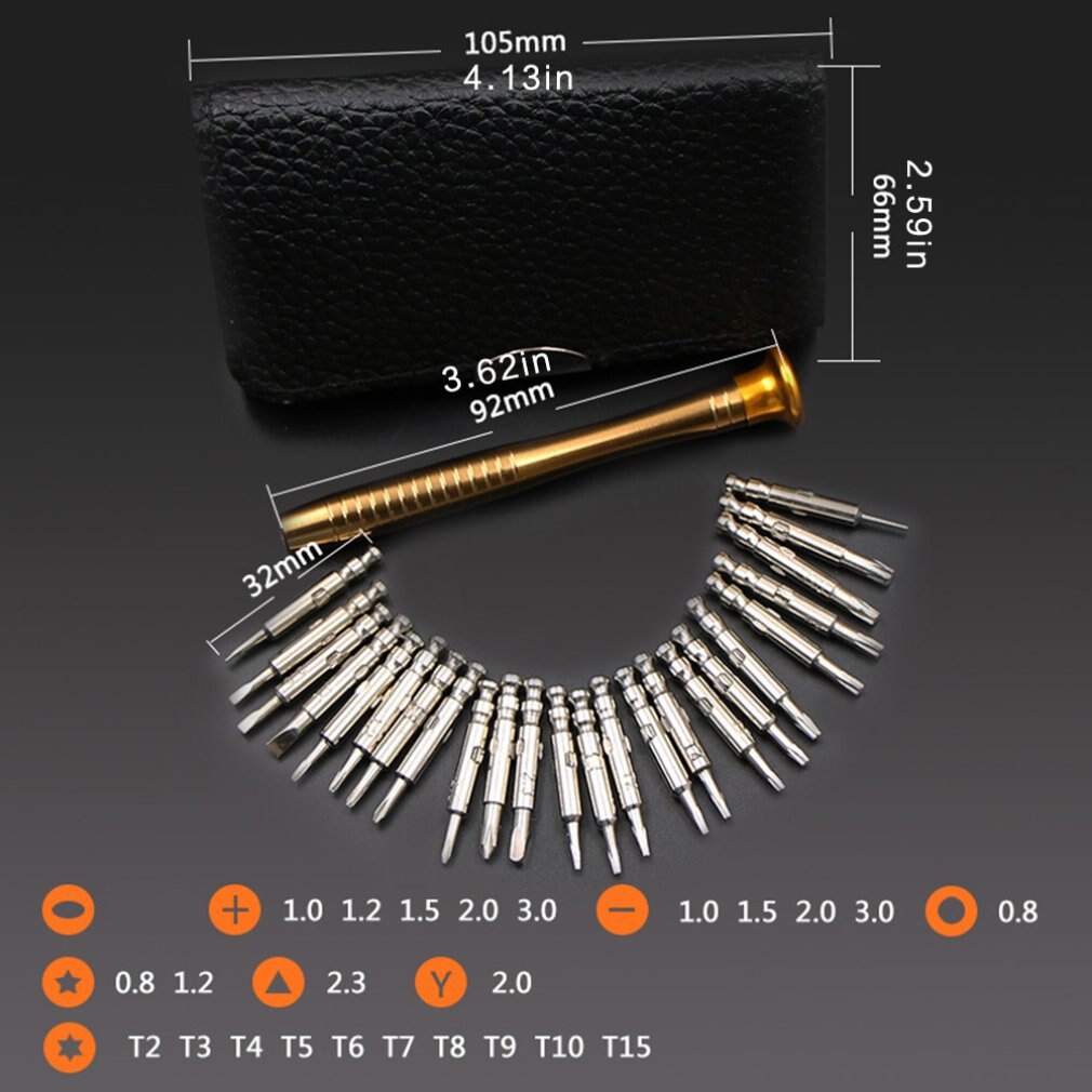25 In 1 Precision Torx Screwdriver For iPhone Laptop Cellphone Electronics Cell Phone Repair Tools Set Useful Outdoor Tools