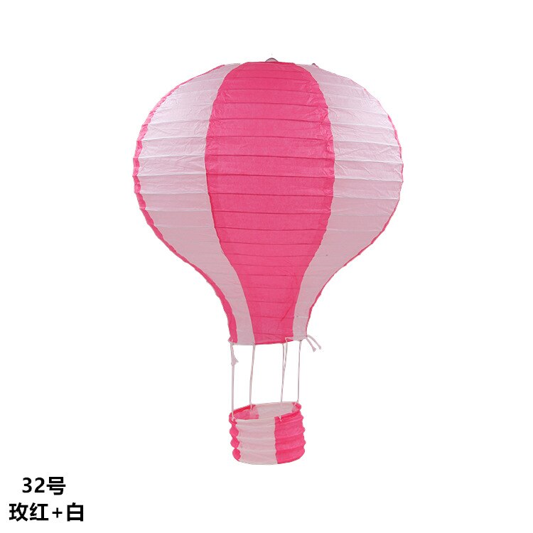 Farol de papel de 30cm (12 pulgadas) para decoración de cumpleaños, arcoíris colgante, a rayas rosas, globo de aire de arcoíris para boda, 1 unidad: Rose Stripe