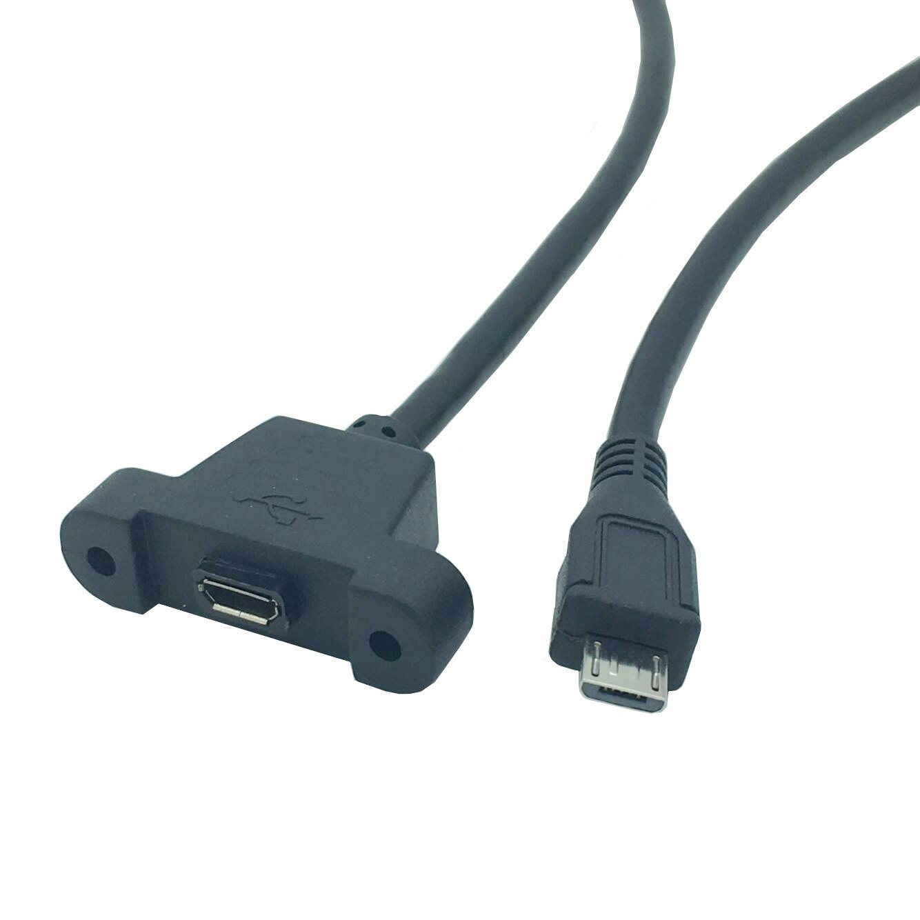 Micro/Mini USB 5 Pin female socket panel mount to Micro/Mini 5P male plug Cable adapter 30cm 50cm