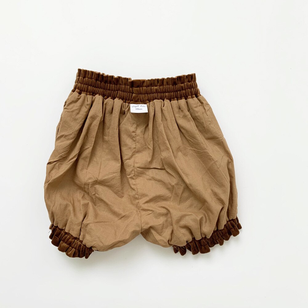 2020 bambino Bloomer del bambino di Autunno Ragazze di Inverno di Velluto Copertura Del Pannolino Appena Nato Soild Lanterna Shorts Infantile Della Principessa Fiocco di Vendita Al Dettaglio Bloomer