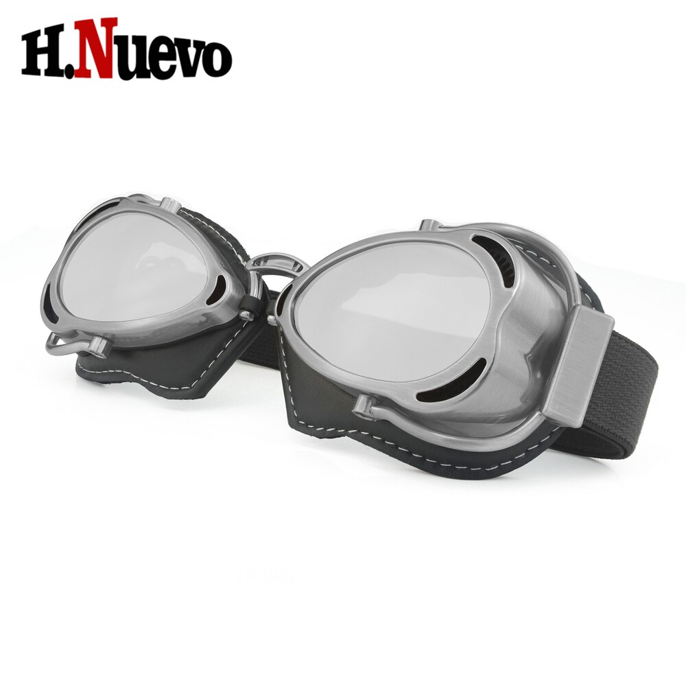 Motosiklet gözlüğü Vintage Pilot gözlük Retro motokros gözlüğü açık gözlük spor