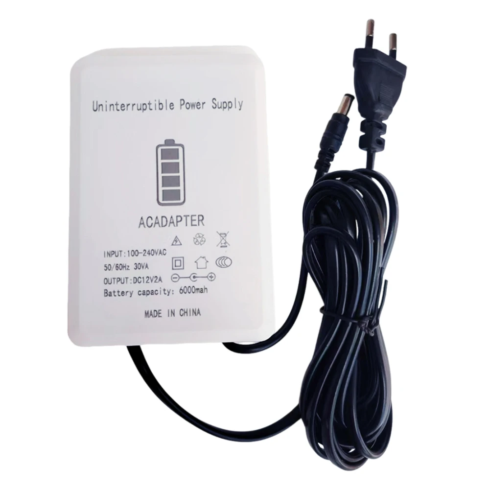 DC12V-2A 6000mAh fuente de alimentación ininterrumpida Mini UPS interfaz de respaldo de batería adaptador de fuente de alimentación ininterrumpida: Oro