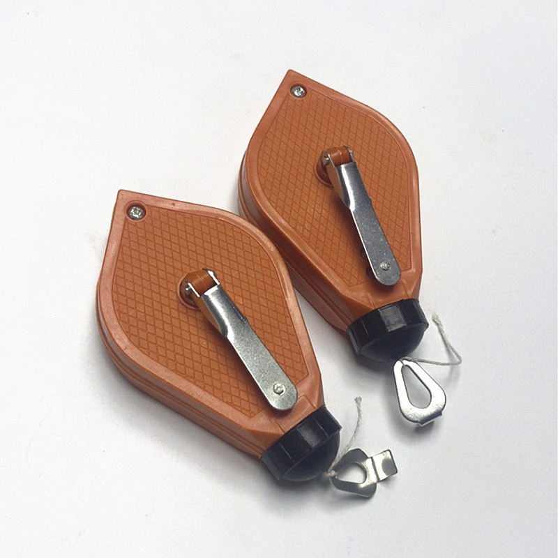 Classic Chalk Reel Marking Tool Red Cartridge, Chalk Box with 5 Meters Chalk Line &amp; Integrated Handle Release