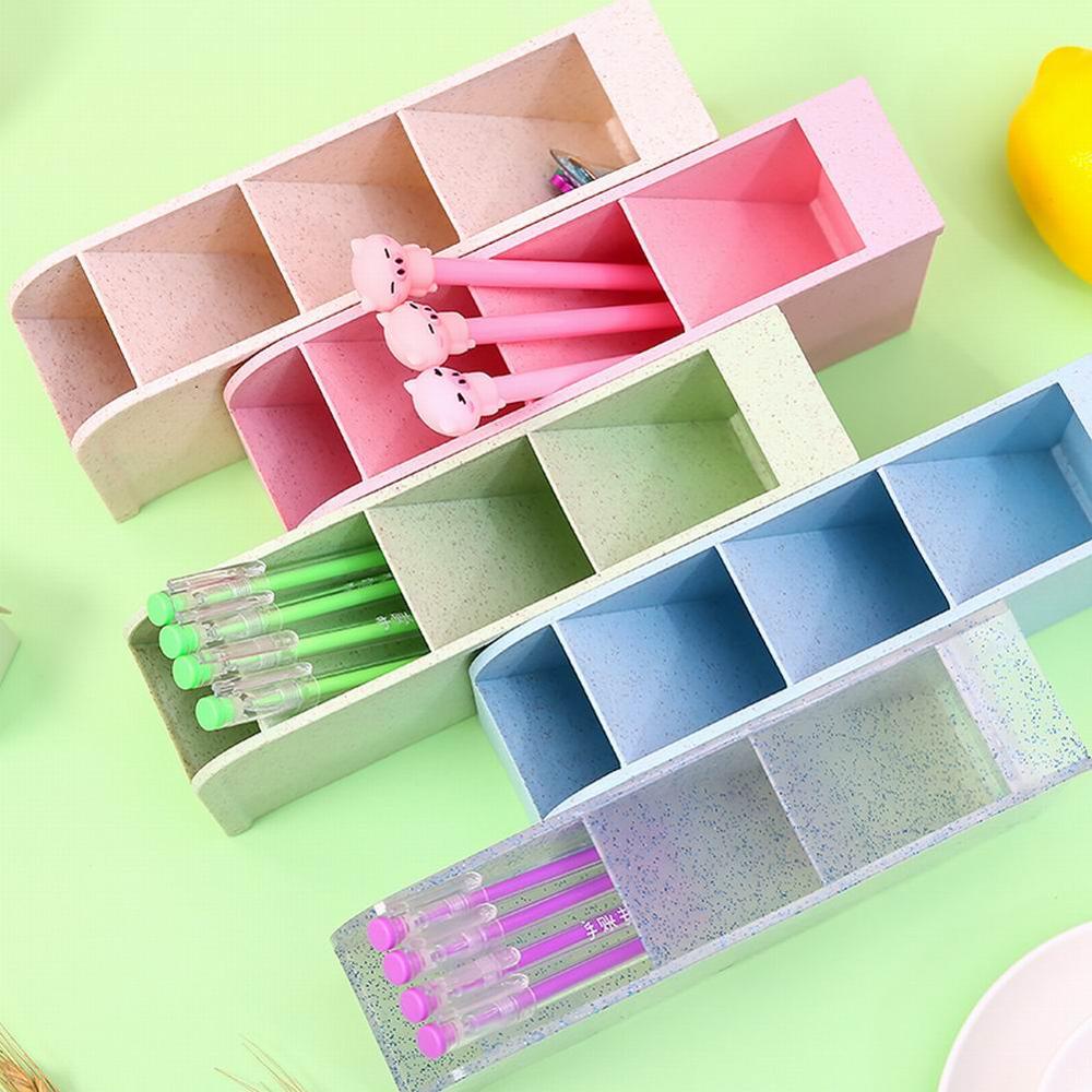 Diagonal Pen Holder Student's Stationery Storage Box Multi-functional Desktop Organizer