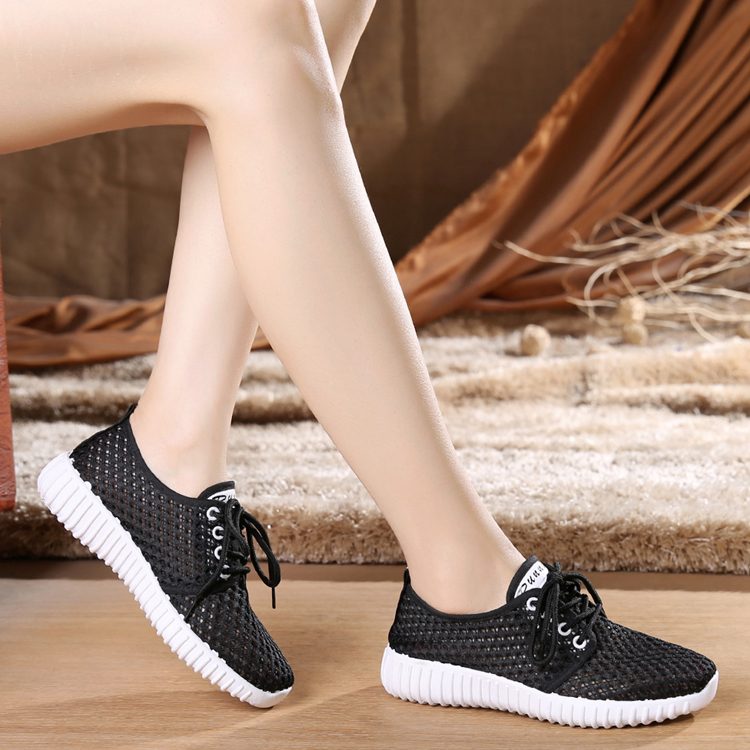 Billiga ihåliga tennisskor för kvinnor mjuka sneakers stabila halkfria träningsskor kvinnliga gymskor tenis feminino: Svart / 7