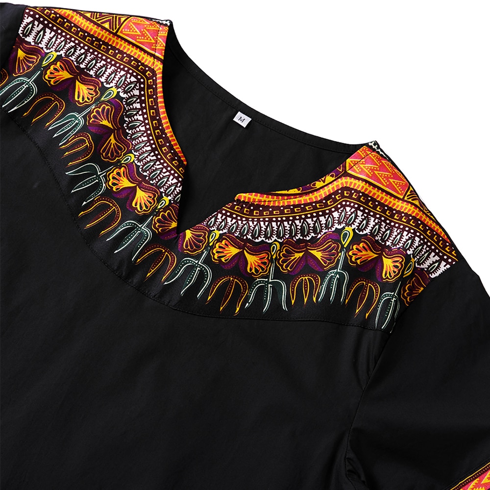 Afrikanske mænd tøj dashikishirt top traditionelt tøj afrikanske mænd dashiki print skjorte herre dashiki tøj plus str.