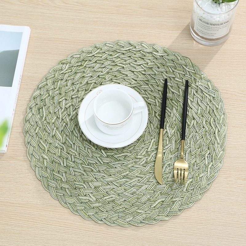 Dining Table Insulation Pad Round Placemat Home Multi-function Table Pad Weaving Western Placemat