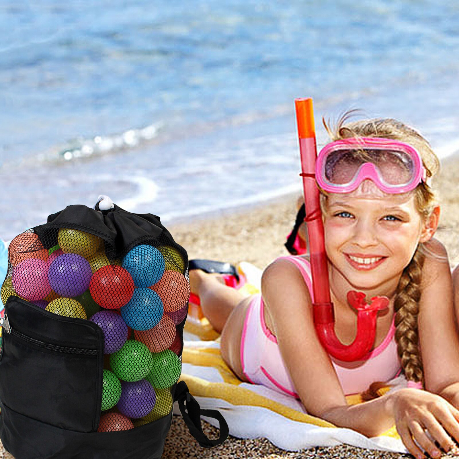 Bolsa de playa de malla grande, bolsa de – Grandado
