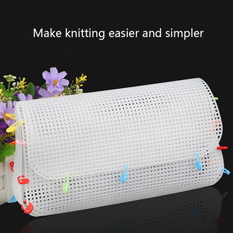 Plastic Mesh Cloth DIY Purse Frame Bag Making Special-shaped Clear Grid Shaping Sheet Hand Woven Mesh Sheets