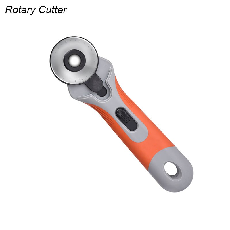 Faca rotativa de 45mm, suprimentos de alfaiate, ferramentas de patchwork, seguro, roda de rolo, faca redonda para corte manual de couro, tecidos, cortador de roda: 45mm Rotary Cutter A