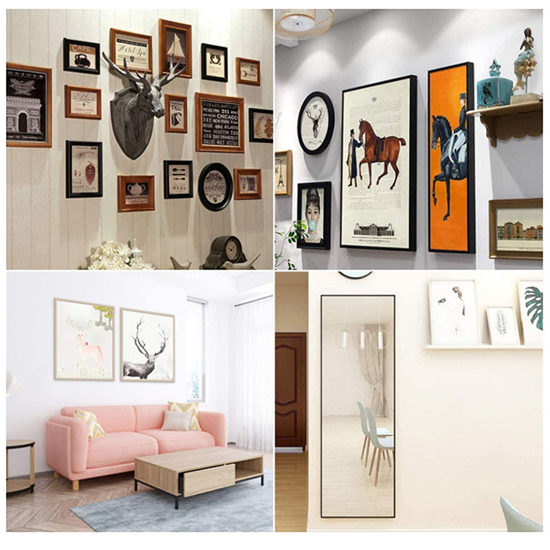 Tavelhängare 60 st kraftigt tavelupphängningsset tavelkrokar tavelupphängningsspikar för gips trävägg